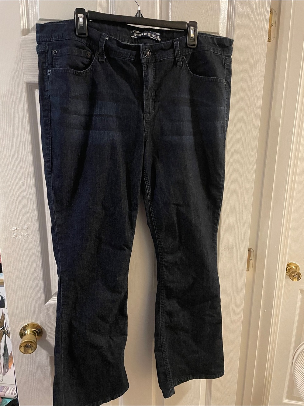 Source of Wisdom Size 20 Dark Blue Wide-Leg Flare Jeans